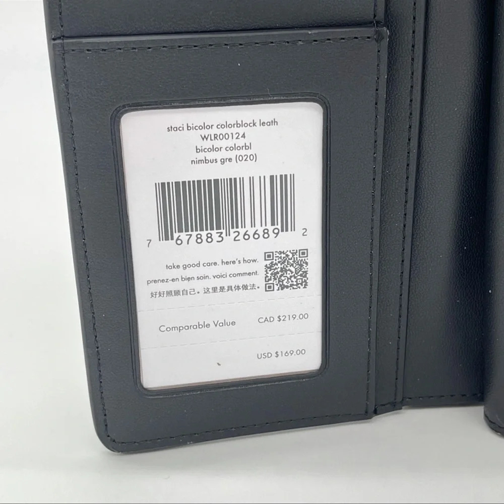 Kate Spade Colorblock Medium Compact Bifold Wallet - Picture 9 of 9